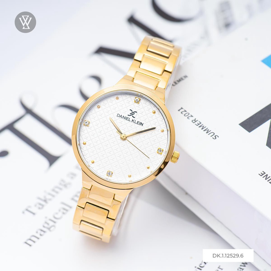 Đồng Hồ Quartz Nữ Daniel Klein Premium Ladies WATCHSTORE DK.1.12529.6 Mặt Kính Khoáng 34mm, Dây Kim Loại, Vỏ Thép