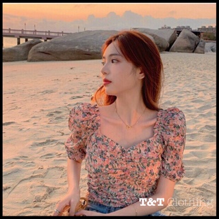 Áo croptop nữ hoa nhúng chất voan hàng Quảng Châu cao cấp | Áo kiểu nữ Trung Hoa 💃By 23t.shop