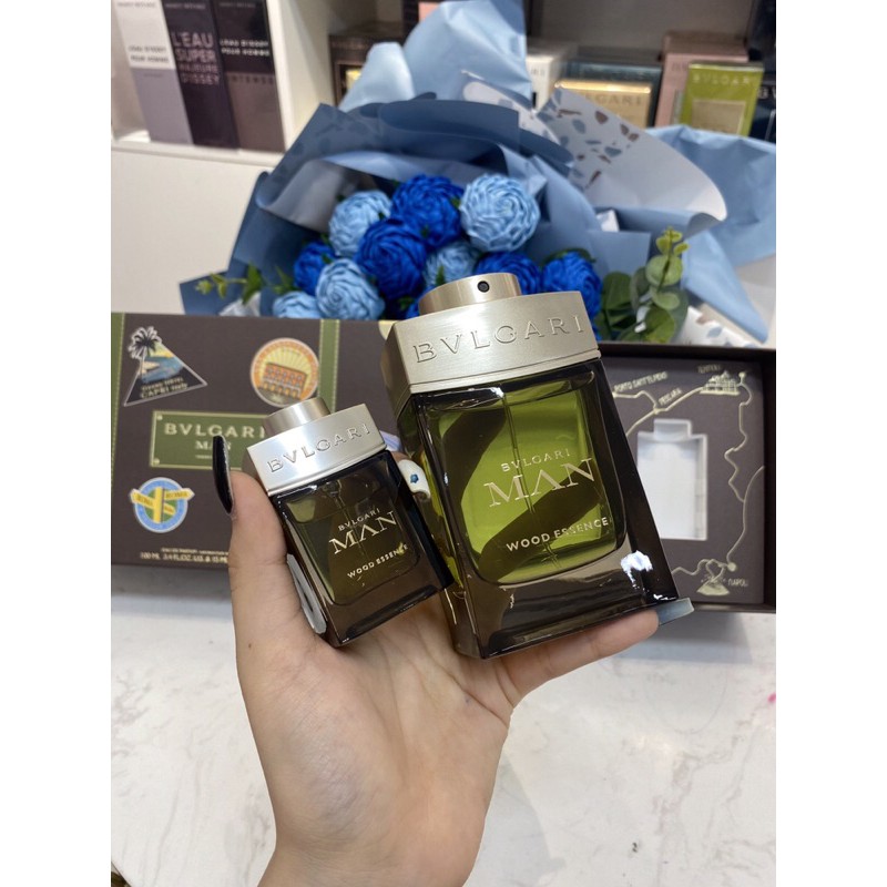 Set nước hoa Bvlgari Wood Essence EDP 100ml + 15ml | Thế Giới Skin Care