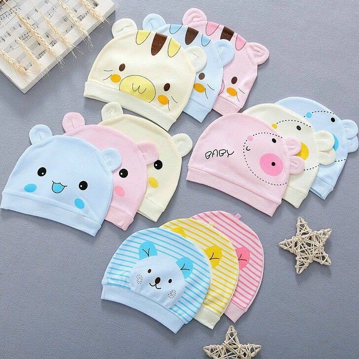 NÓN CHO BÉ SƠ SINH  SIÊU MỀM, ĐẸP, MỊN, NÓN TAI THỎ