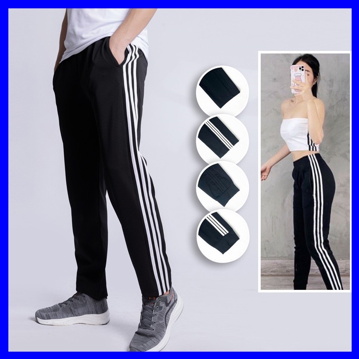Quần thể thao nam nữ Youth 3 sọc mặc thể dục, mặc nhà
