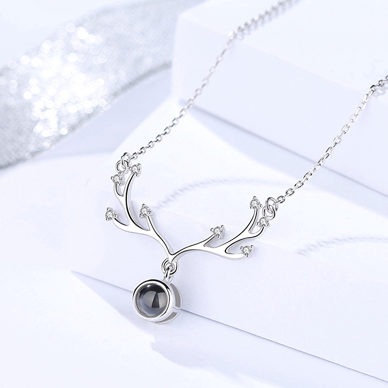 [Mã FASHIONCB232 hoàn tối đa 15K xu đơn 50K] Vòng cổ Bạc 925 hình gạc sừng thời trang cho nữ | BigBuy360 - bigbuy360.vn