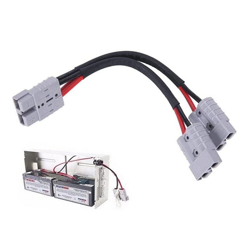 50a cho Đầu nối phích cắm Anderson Bộ chuyển đổi Y kép Đầu nối nguồn pin Đầu nối phích cắm điện cho xe nâng với cáp ô tô 6MM