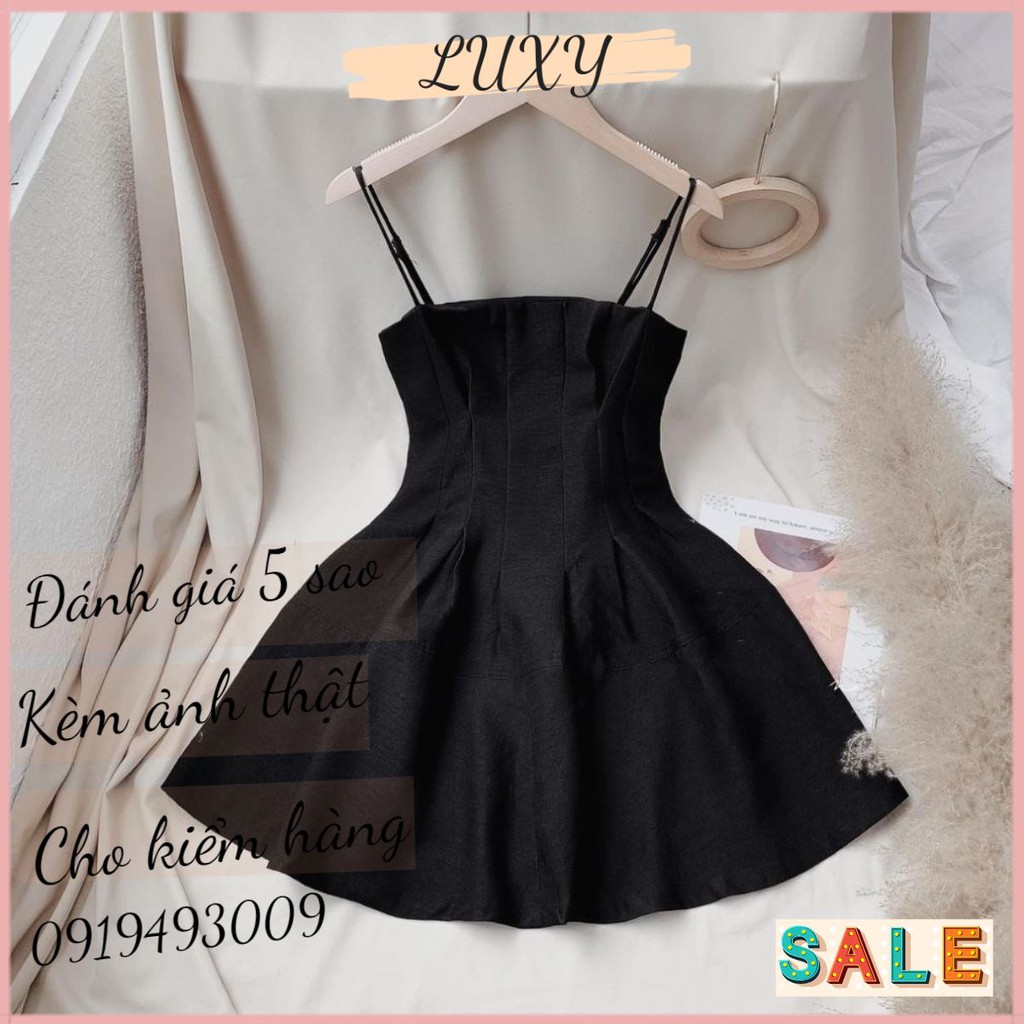 Đầm dự tiệc váy 2 dây xòe đơn giản mà xinh Valisa Dress Hàng Chất