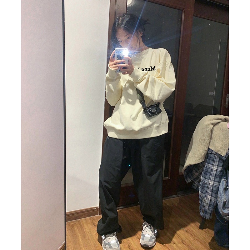 NRVP Áo Thun Tay Dài Oversize In Họa Tiết Phong Cách Hàn Quốc Thời Trang Cho Nam Và Nữ