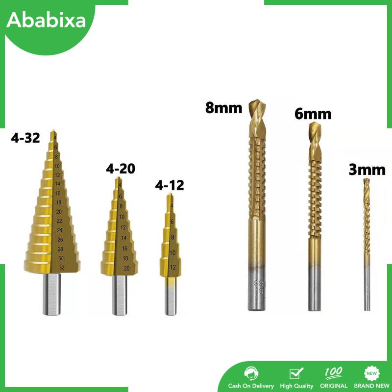 Bộ 6 Mũi Khoan Xoắn Ốc Bằng Thép Tốc Độ Cao Đa Năng Cho Bảng PVC
