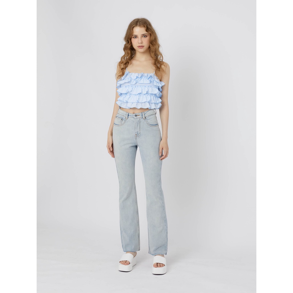 Áo Tanktop Nữ Layer Gathering, Chất Kate Caro Thoải Mái, WC000053, SOMEHOW
