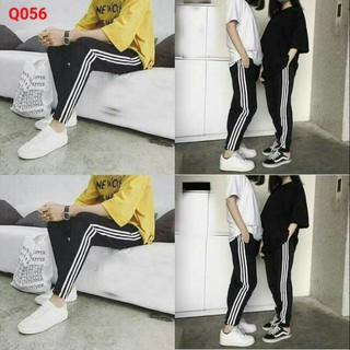 QUẦN THỂ THAO NAM NỮ PHỐI 3 SỌC NHIỀU MÀU, QUẦN dài JOGGER vải thun NỈ THỜI TRANG UNISEX