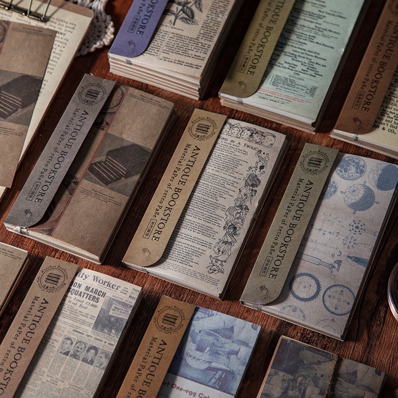 1 set gồm nhiều tờ giấy được in theo phong cách cổ điển dùng trang trí chụp ảnh sản phẩm hoặc trang trí sổ tay v.v...