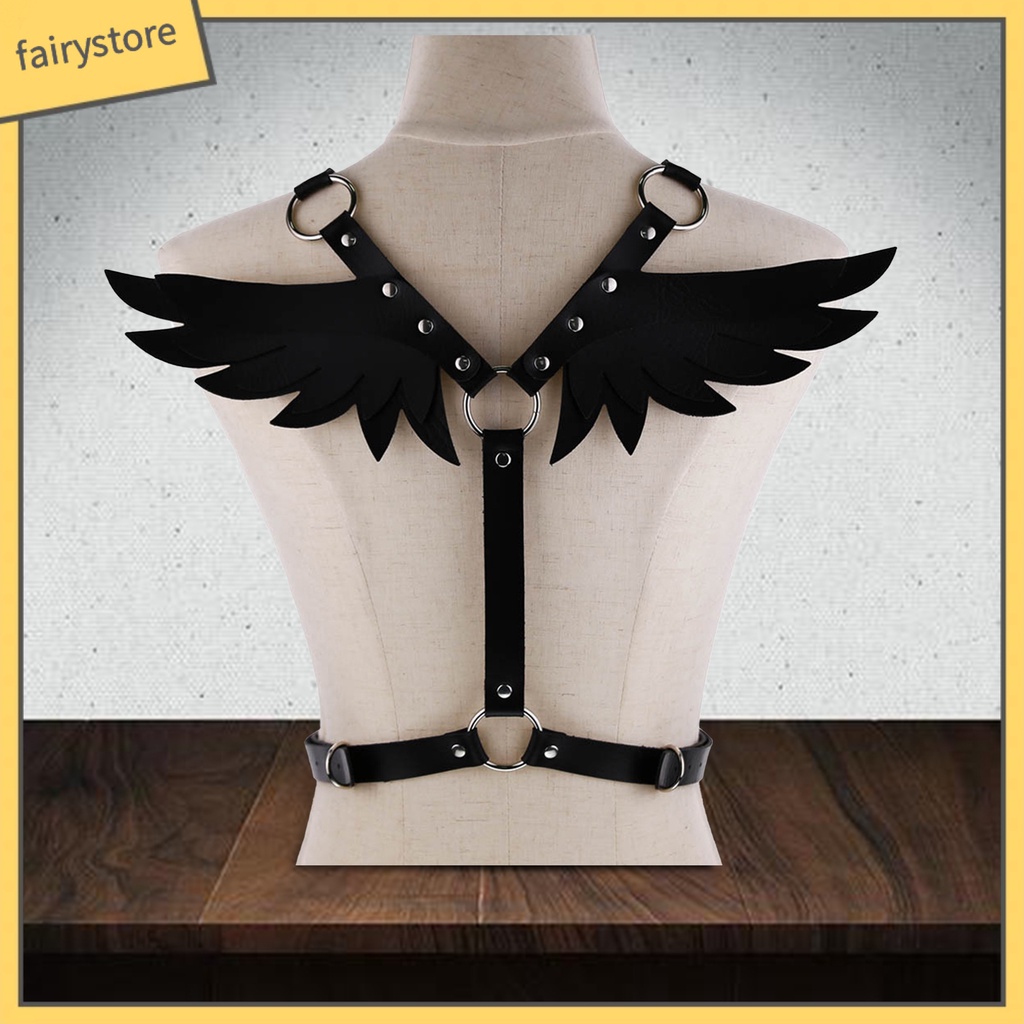 [Fairy] Dây Đeo Vai Giả Da Gắn Cánh Thiên Thần Có Thể Điều Chỉnh