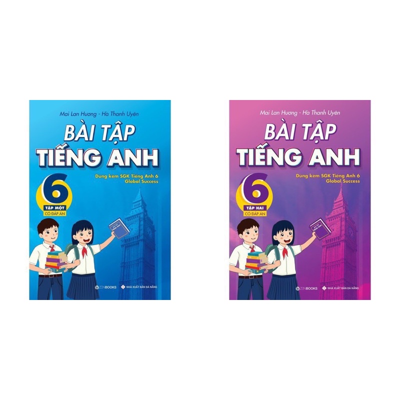 Sách - (Trọn bộ 2 tập) Bài Tập Tiếng Anh Lớp 6 (Không Đáp Án)