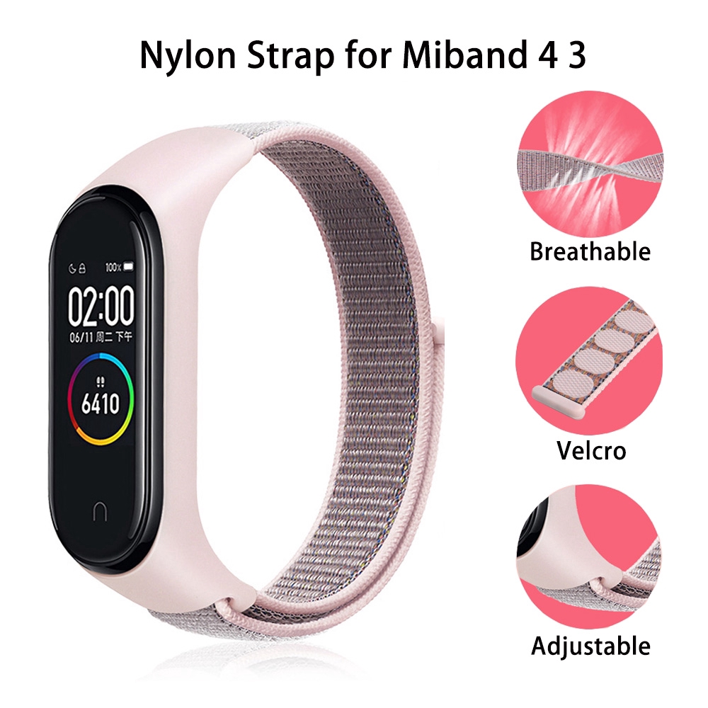 Dây đeo đồng hồ bằng chất liệu nylon thay thế cho Xiaomi Mi Band 5 Mi Band 4 tiện dụng