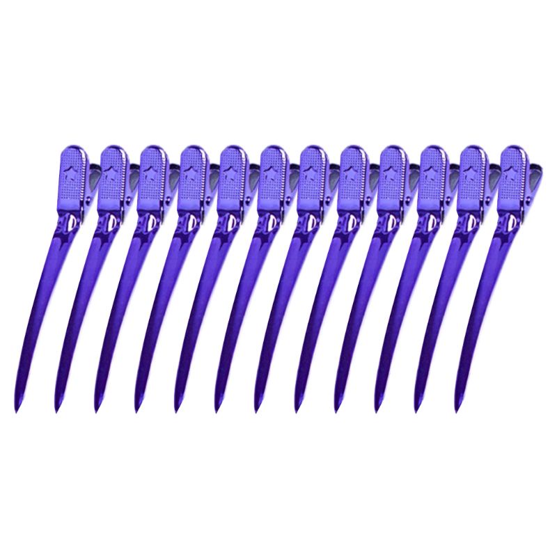 Set 12 Kẹp Cố Định Tóc Xoăn Bằng Thép Không Gỉ Nhiều Màu Sắc