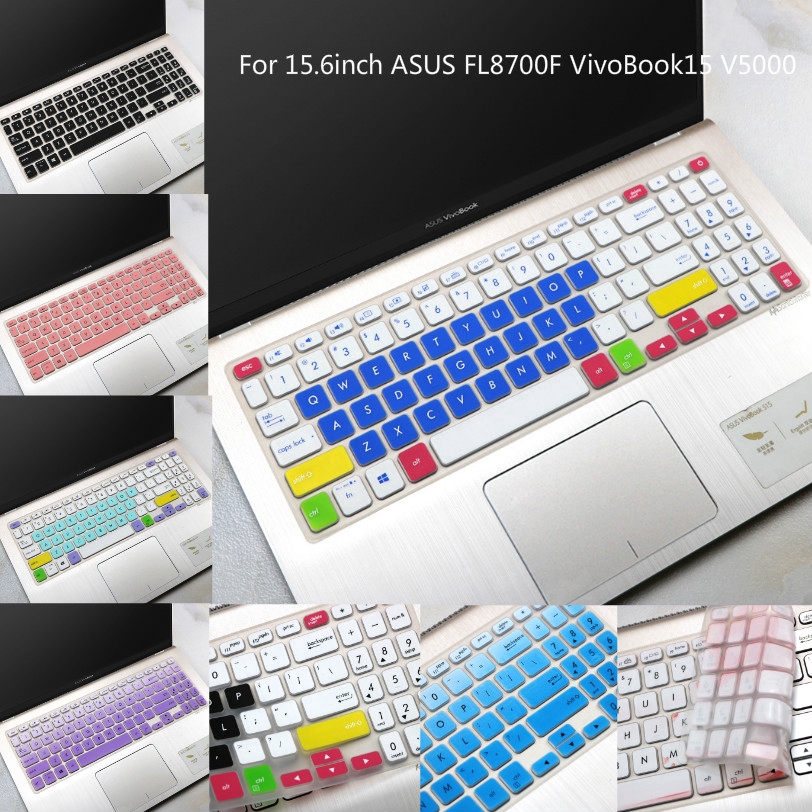 Miếng Dán Bàn Phím Silicon Mềm Siêu Mỏng Cho Laptop Asus Fl8700F Vivobook15 V5000 15.6 Inch