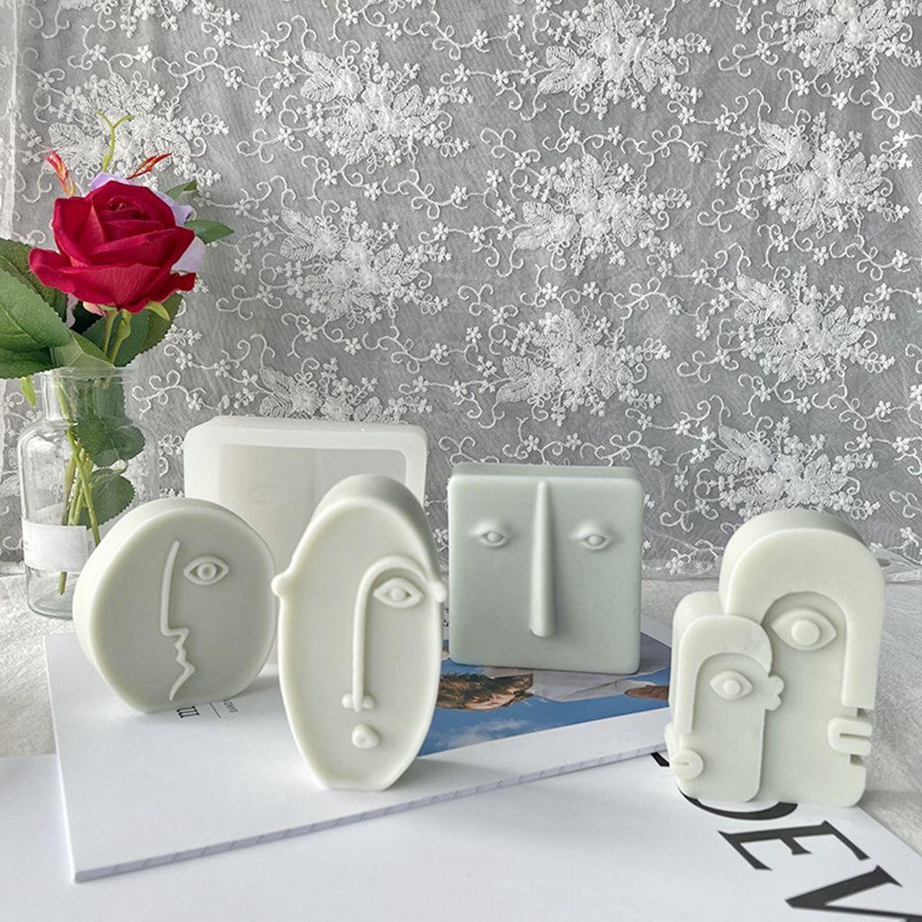 LLOYD Khuôn Làm Nến Mềm Mại Đa Năng Hình Chân Dung Độc Đáo DIY