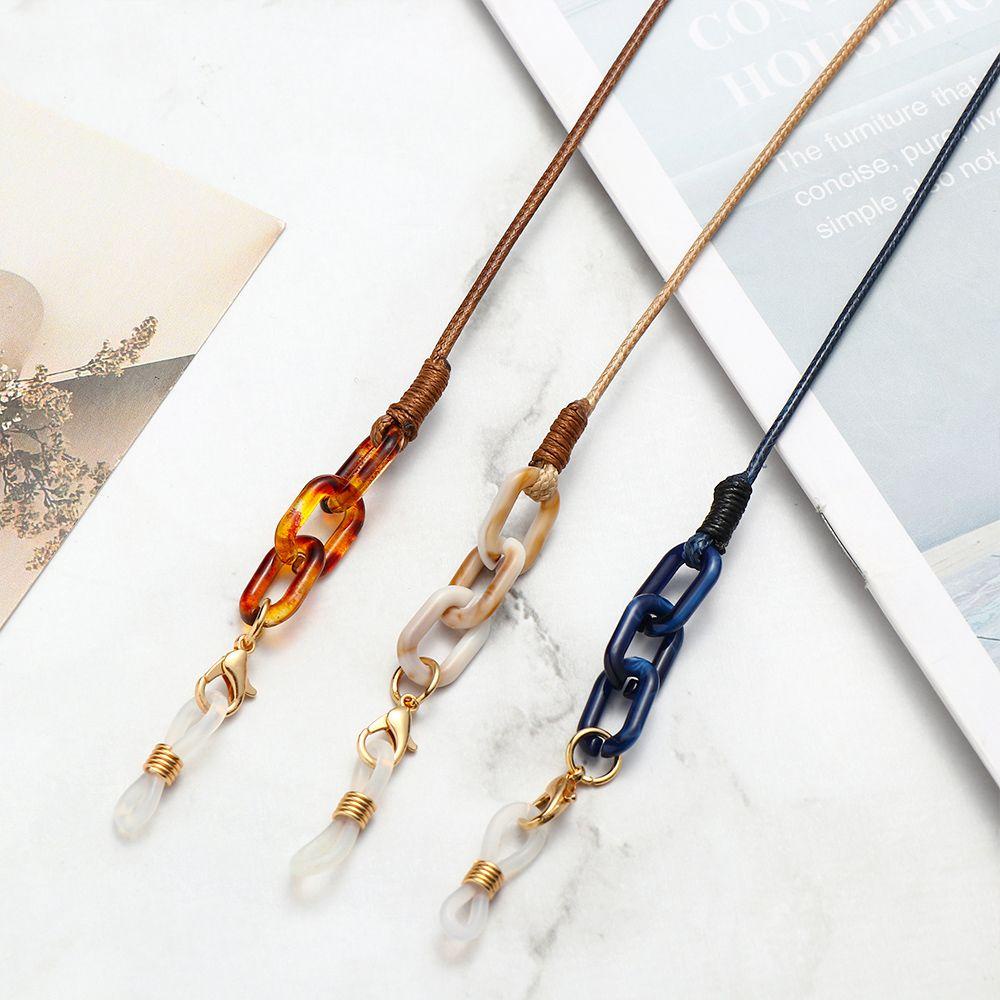 Dây Đeo Mắt Kính Bằng Acrylic Họa Tiết Da Báo
