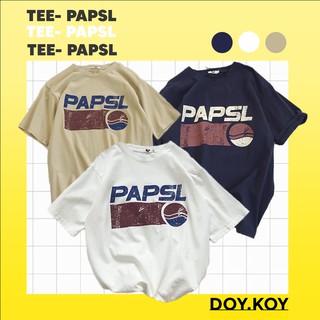 Áo thun nữ form rộng tay lỡ hoạ tiết chữ PAPSL áo thun unisex đẹp mịn- DOY.KOY