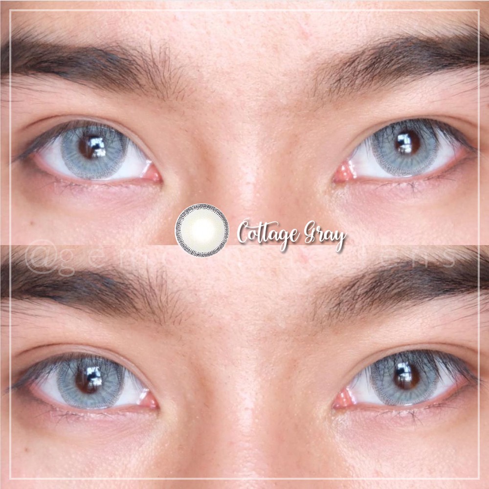 Giãn tròng COTTAGE GRAY - ẨM CAO 55% - HSD 6 tháng - Lens Sáng Tây Make Up Ấn Tượng Độ Ẩm Cao Phù Hợp Mắt Nhạy Cảm