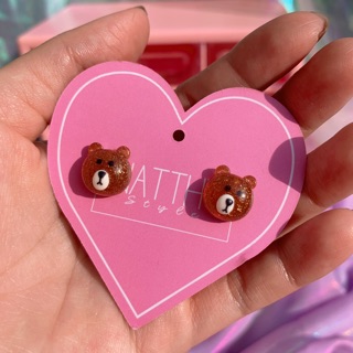 Bông tai Brown Cony Sally lấp lánh