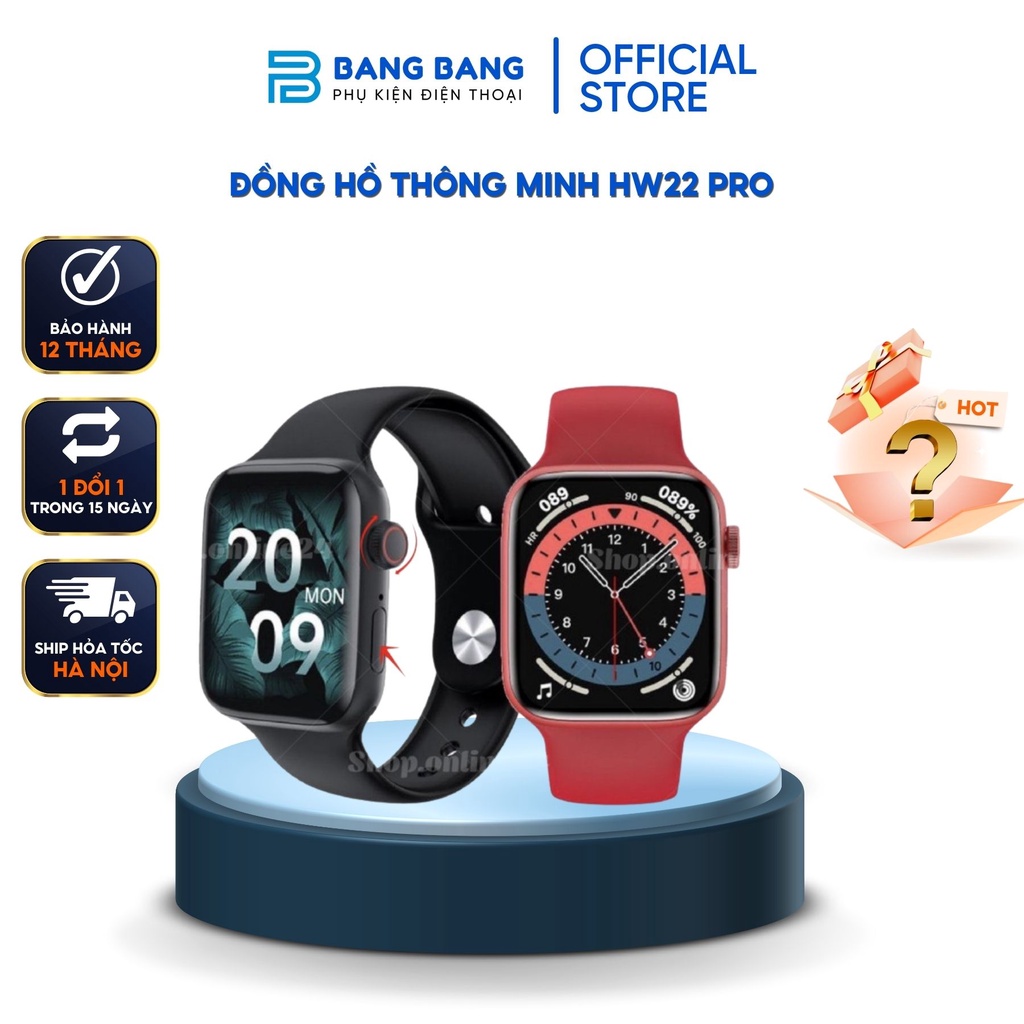 Đồng Hồ Thông Minh HW22 Pro Seri 6 Full Màn Hình - Thay Ảnh Nền Sạc Không Dây - Nghe Gọi Kết Nối Bluetooth 5.0