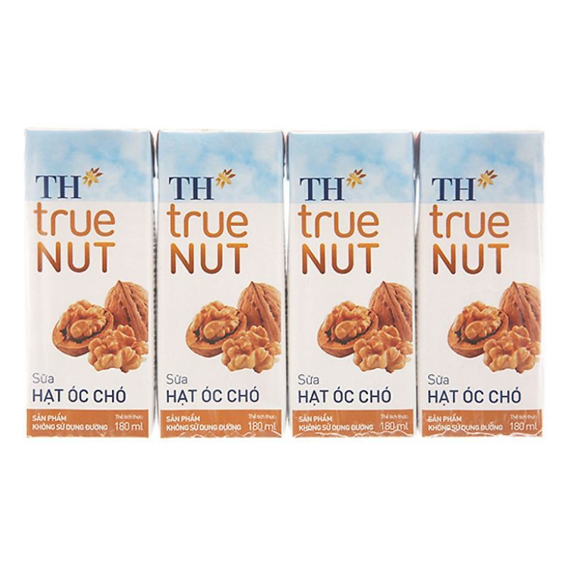 LỐC 4 HỘP Sữa hạt Óc Chó TH true NUT 180 ml