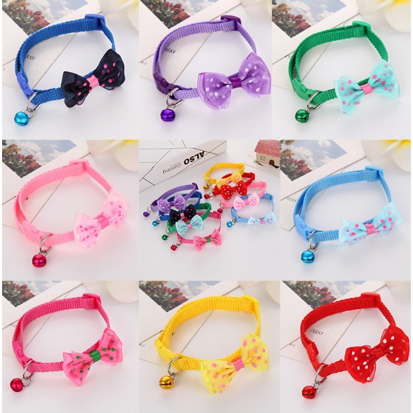 Vòng Cổ Nơ Chấm Bi Xinh Xắn