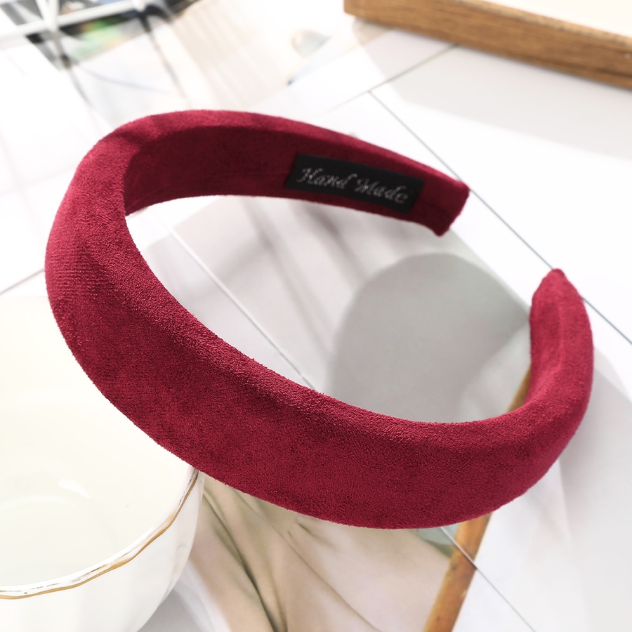 Cài tóc 3cm màu trơn chất liệu da lộn thời trang đơn giản dành cho nữ