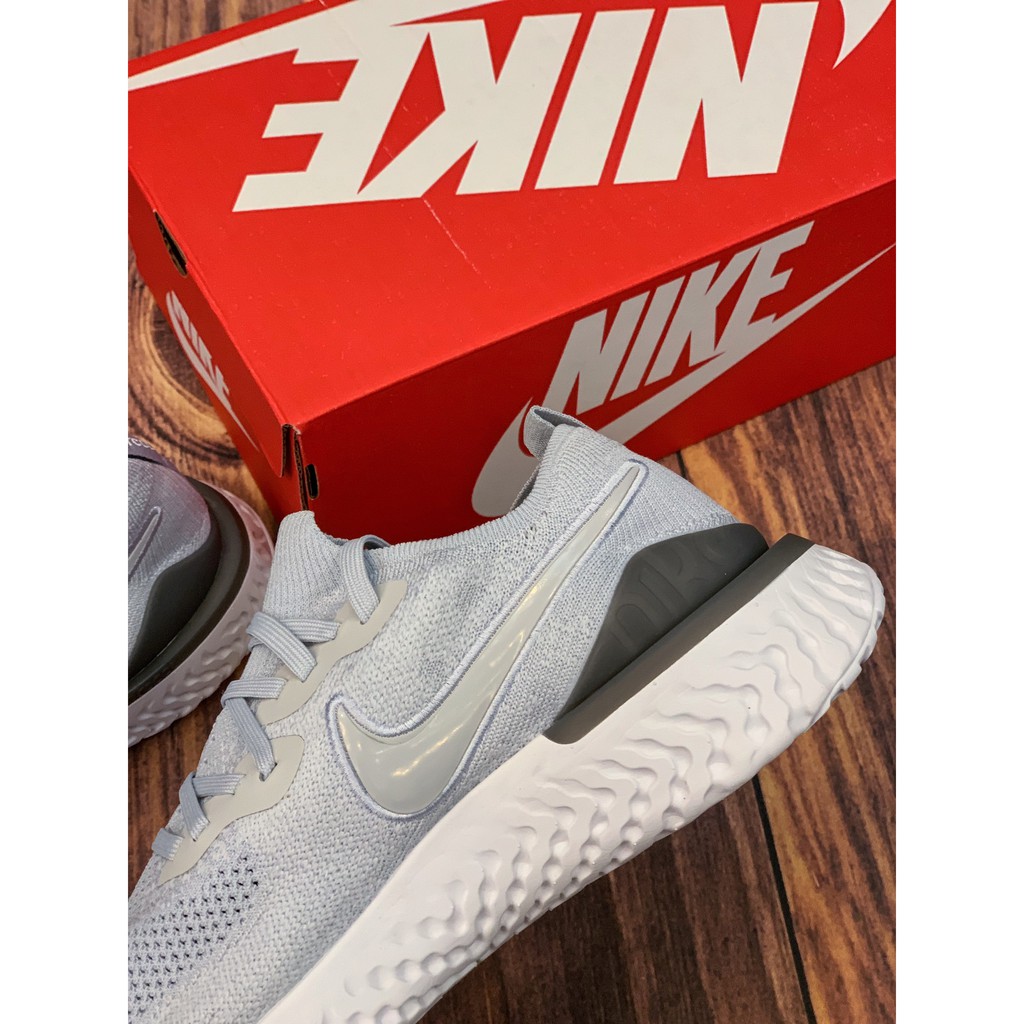 Giày Epic React Flyknit 2 nam nữ cao cấp nhẹ bền êm thể thao (xám)