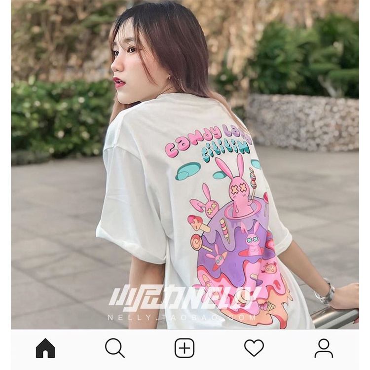 Áo thun tay lỡ unisex Candyland Gen Z