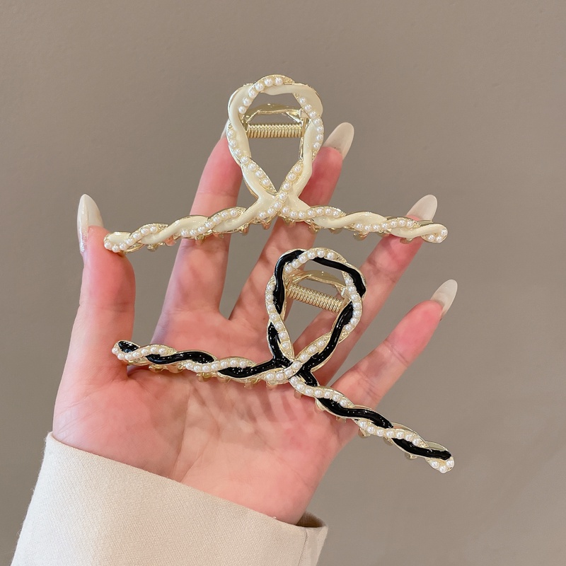 Kẹp TóC HìNh Cá MậP ĐíNh NgọC Trai Giả ThờI Trang Cho Nữ