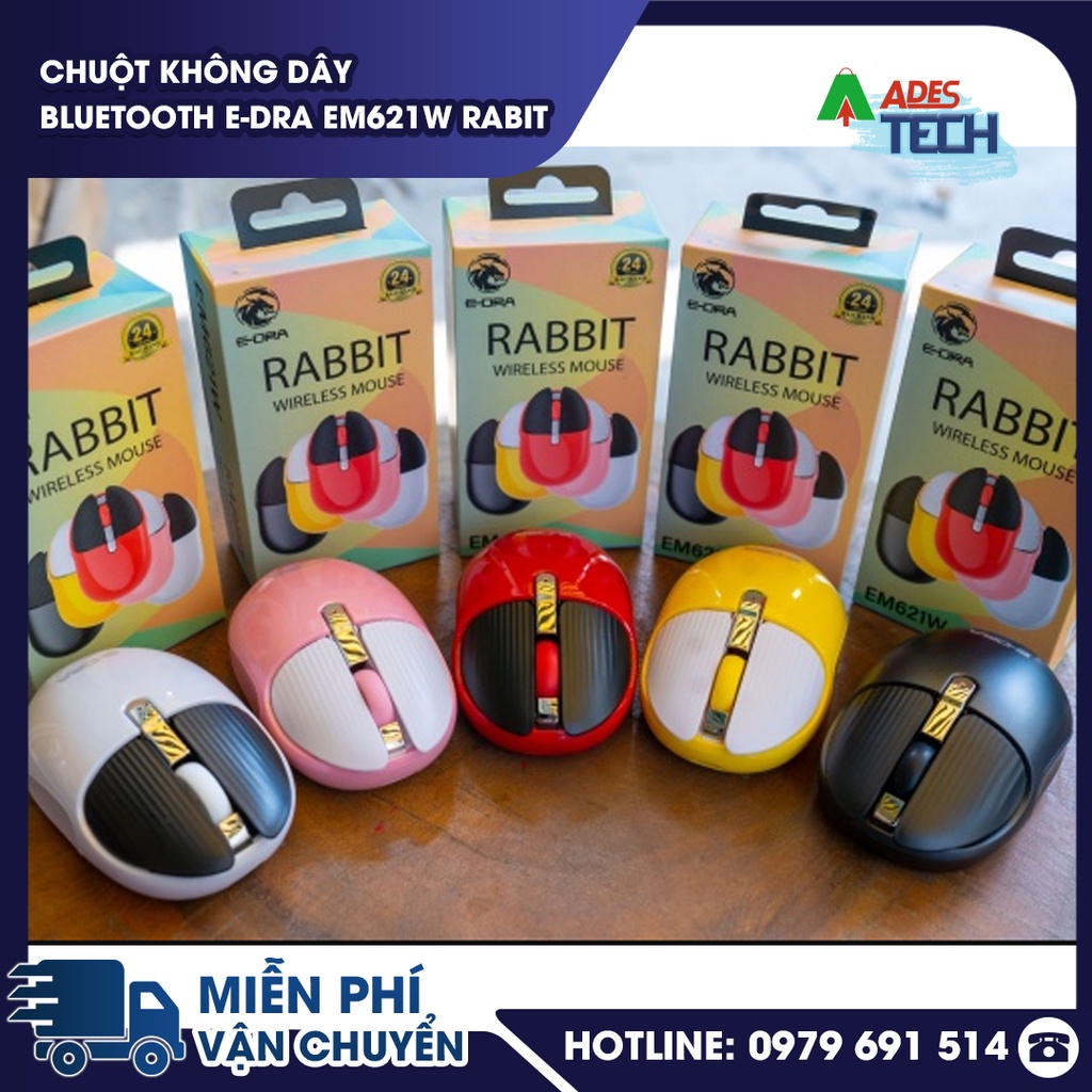 Chuột Không Dây Bluetooth EDRA EM621W Rabit  - BH Chính Hãng 24 Tháng