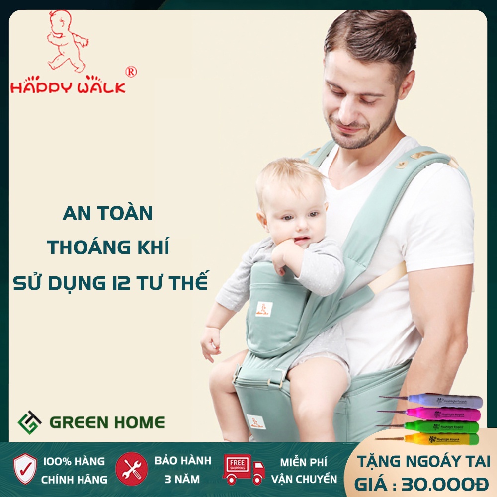 Địu em bé cao cấp thoáng khí 12 tư thế sử dụng suốt 4 mùa, thích cho bé từ 3-36 tháng tuổi