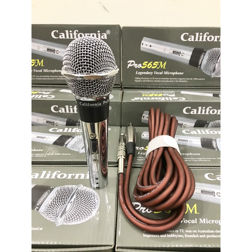Mic karaoke có dây California Pro565M | Shopee Việt Nam