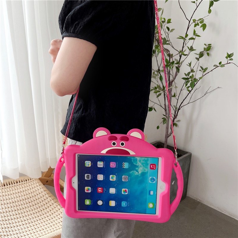 Mới Ốp Máy Tính Bảng Silica Chống Rơi Hình LOSOT Vui Nhộn Cho New ipad 2021 ipad10.2 Mini1/2/3 Mini5 ipad4 ipad Air2 Air5 10.9 ipad7th