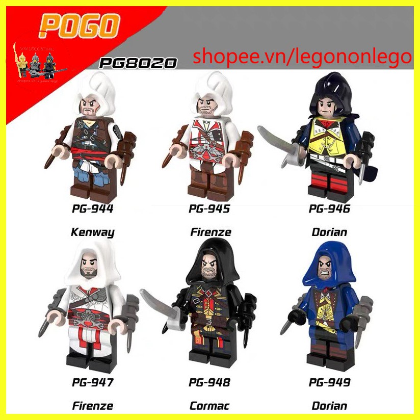 Minifigure sát thủ Assassin Creed các nhân vật lego PG8020