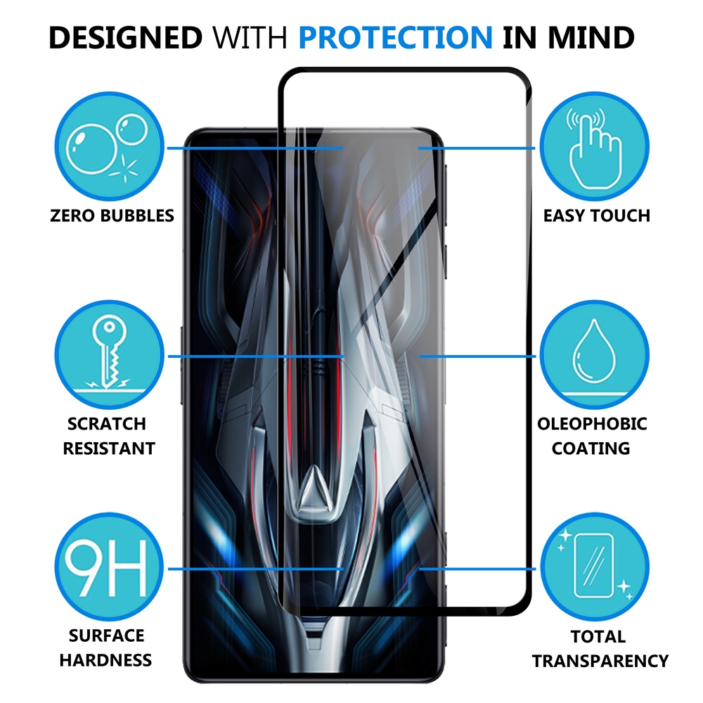 Kính Cường Lực Bảo Vệ Toàn Diện 9H Siêu Mỏng Chống Nổ Cho Xiaomi Poco F4 GT Redmi K50 Gaming Pro K40S K50G