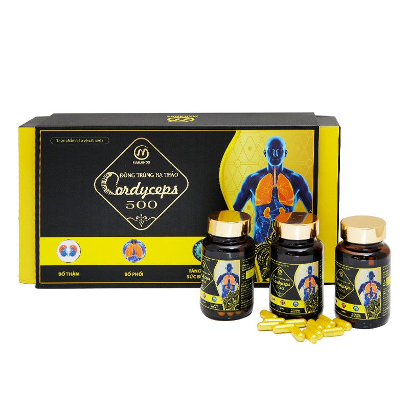Viên Đông Trùng Hạ Thảo Cordyceps 500 hộp 90 viên