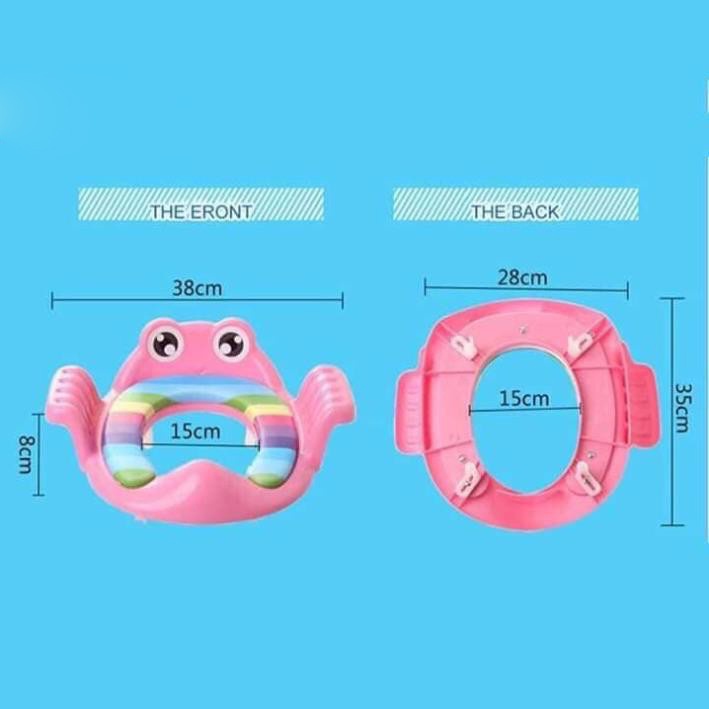 Bệ Lót Thu Nhỏ Bồn Cầu Có Tay Vịn Đệm Lót Cho Bé An Toàn, Tháo Lắp Dễ Dàng Tiện Lợi - Getgo1
