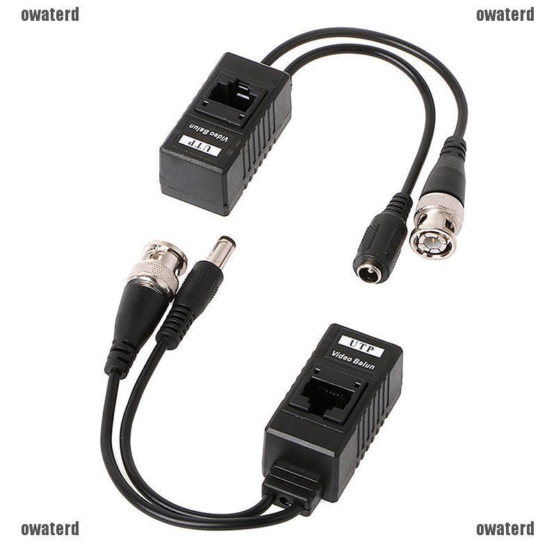 Bộ 2 dây cáp chuyển từ BNC sang RJ45 + Audio + Balun cho CCTV Camera