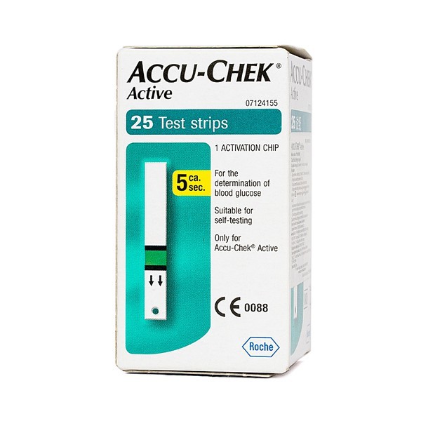 ACCU CHEK ACTIVE 25 que hoặc 50 que - Que thử đường huyết chính hãng Accu-chek Active
