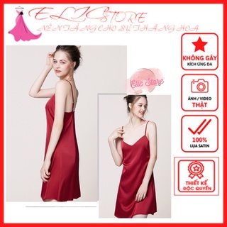 Váy Ngủ 2 Dây Lụa Satin Thương Hiệu ELIC STORE - Hàng Cao Cấp