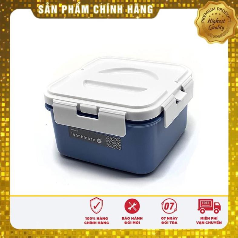 Hộp cơm văn phòng 3 tầng hình chữ vuôngKomax KM41113 được chứng nhận an toàn, dễ vệ sinh, nhập khẩu Hàn Quốc