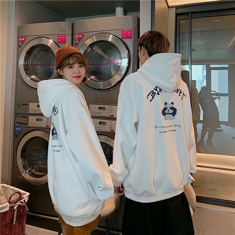 Áo sweater cặp đôi unisex nam nữ có mũ local brand hàn quốc ulzzang GẤU TRÚC cute zip chống nắng chất nỉ ngoại dày dặn