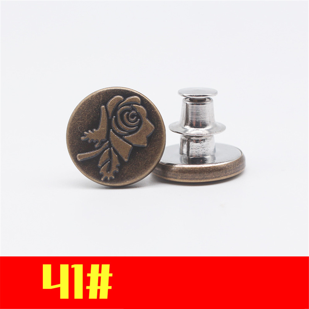 2PCS Nút Quần Áo Bằng Kim Loại 17mm Chất Lượng Cao