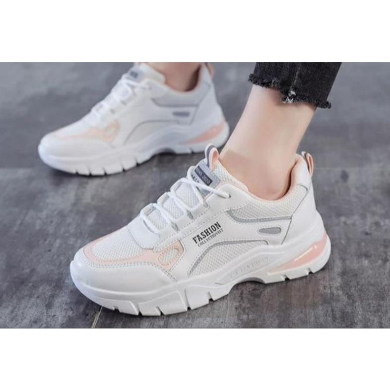 Giày Nữ Thể Thao. Đế Cao Su Êm Thích Hợp Chạy Bộ . Giày Sneaker Học Sinh Thể Dục Thể Thao .