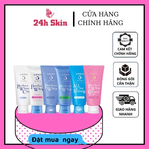 Sữa Rửa Mặt Tạo Bọt Làm Sạch Sâu Cho Da Dầu Senka Perfect Whip U 120g