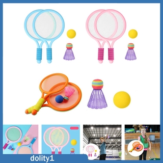 [Dolity1] Bộ Vợt Cầu Lông Bóng Tennis Đồ Chơi Ngoài Trời Cho Trẻ Em