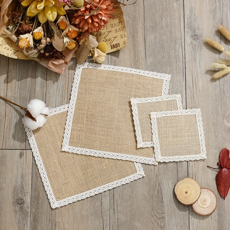 Đế Lót Ly Vải Lanh Xinh Xắn Tiện Dụng
