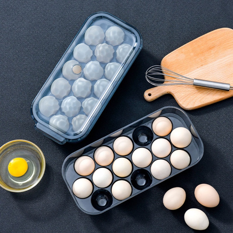 Giá Đỡ Trứng Bỏ Tủ Lạnh 16 Ngăn Có Nắp Đậy Tiết Kiệm Không Gian