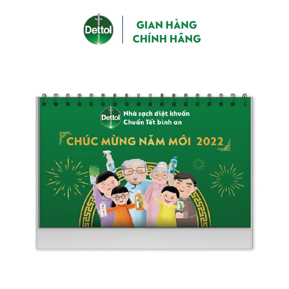 [Quà tặng độc quyền Dettol] Lịch để bàn 2022